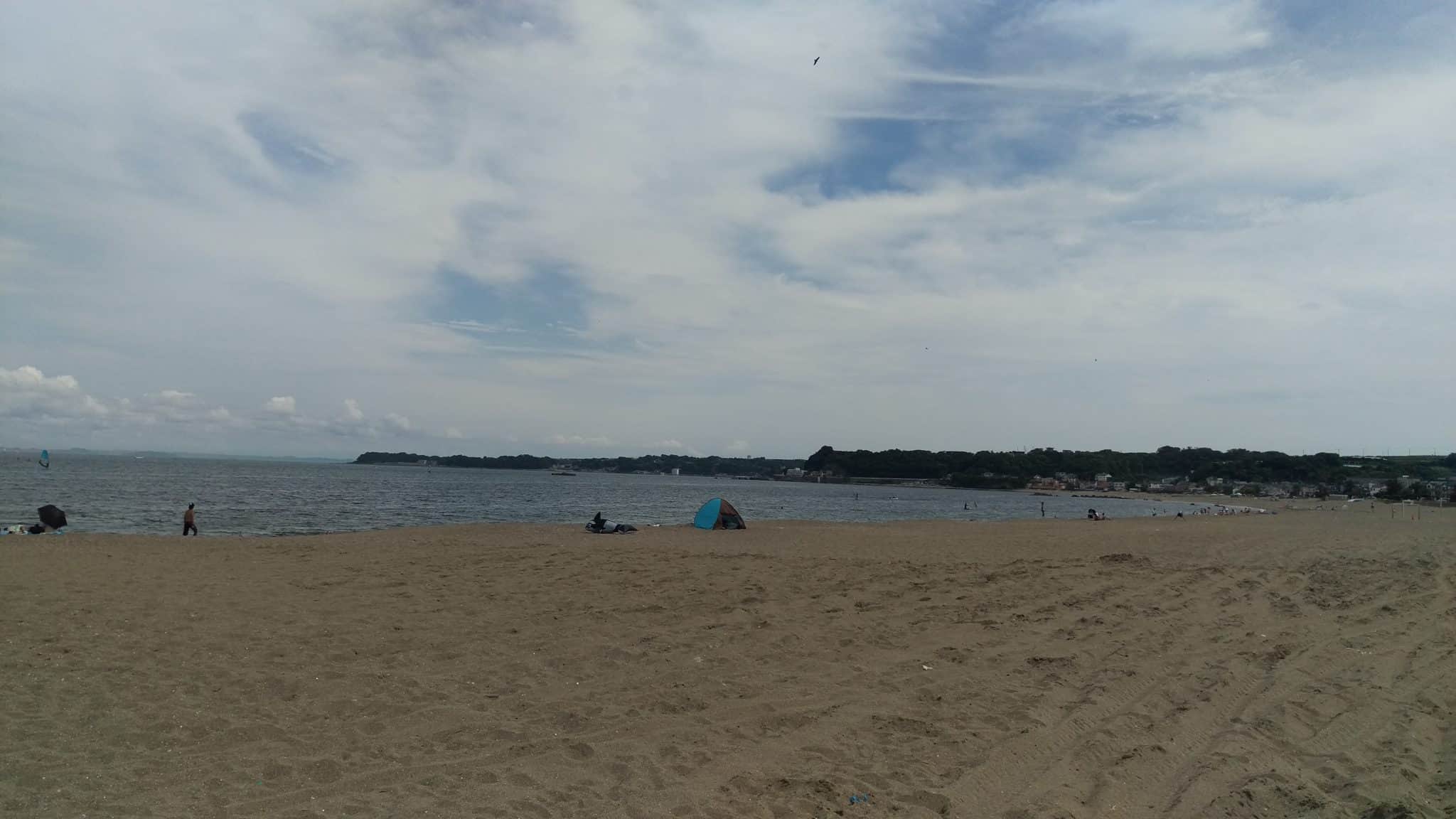 a view of the beach at Miura Kaigan